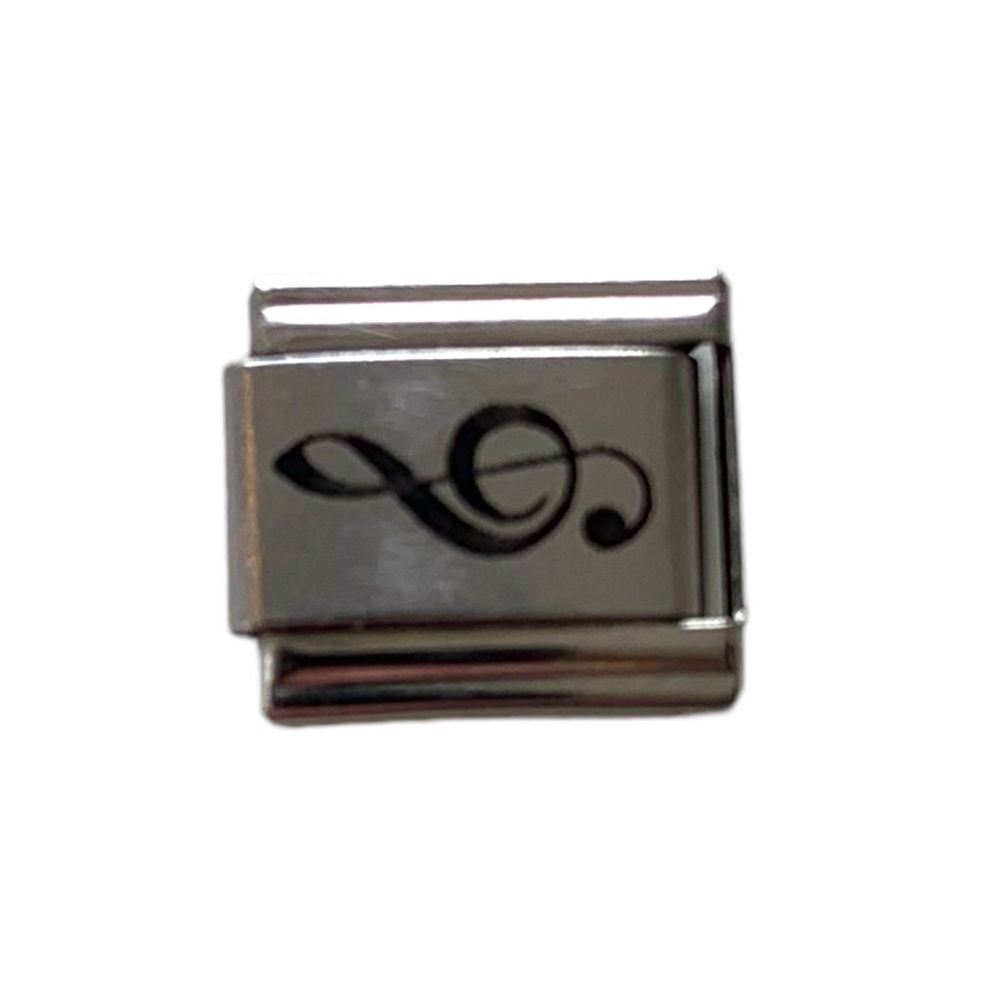 Vintage y2k Italian charm bracelet charm music note treble clef Pazzo